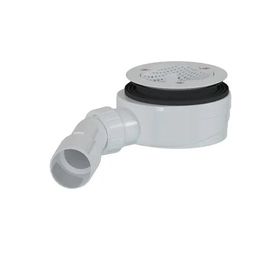 Sifón k sprchovej vaničke SAT Project 90 mm biela plast SATESLIM90BS