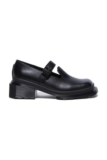 Kožené poltopánky Dr. Martens Maybole MJ Mary Jane dámske, čierna farba, na platforme, DM32075001