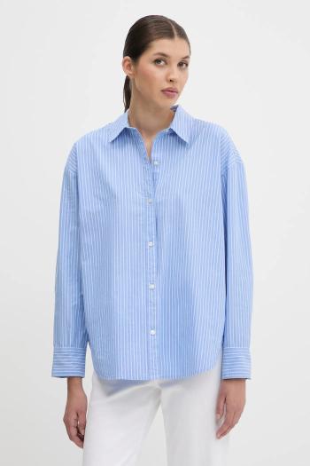 Bavlnená košeľa Abercrombie & Fitch voľný strih, s klasickým golierom, KI140-5150