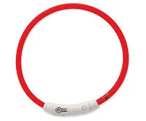 Obojok DOG FANTASY light USB červený 45 cm 1ks