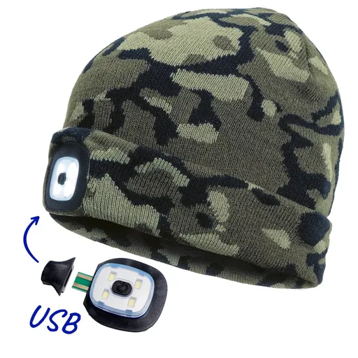 Cerva Čiapka so svetlom DEEL LED - Maskáčová