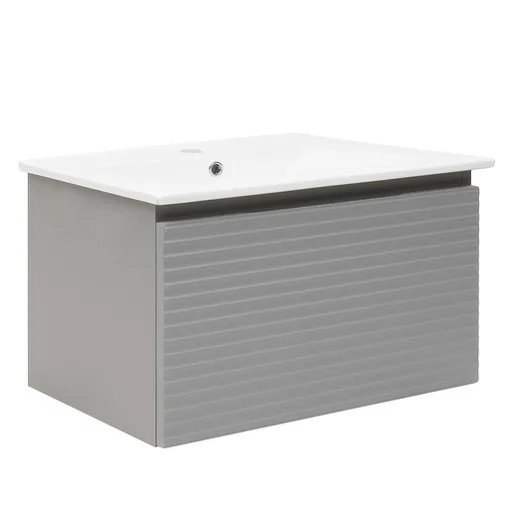 Kúpeľňová skrinka s umývadlom Naturel Savona 98x43x44, 8 cm sivá mat SAVONA100GM
