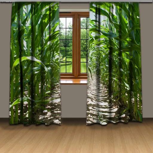 Závesy Kukuričné ​​pole (Rozmer: 140x250, Materiál: Interlock)