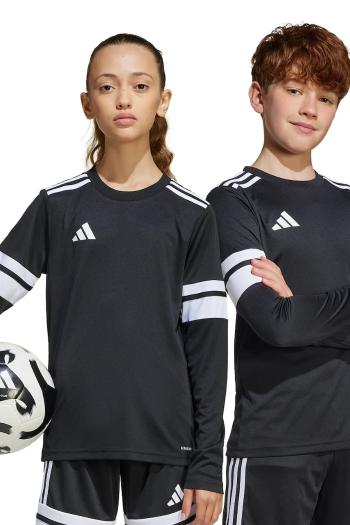Detské tričko s dlhým rukávom adidas Performance čierna farba, s nášivkou, JJ0047