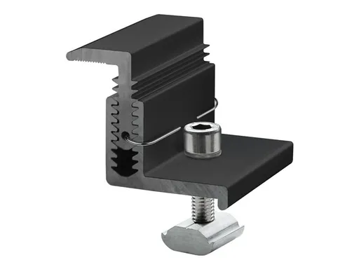 Nastaviteľný koncový úchyt čierny 32-42mm - sada 4ks