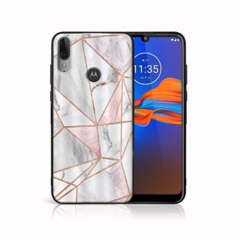 MY ART Silikónový obal Motorola Moto E6 Plus PINK MARBLE (143)