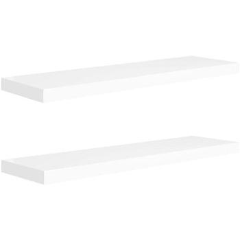Shumee plávajúce nástenné 2 ks biele 90×23,5×3,8 cm MDF, 323818