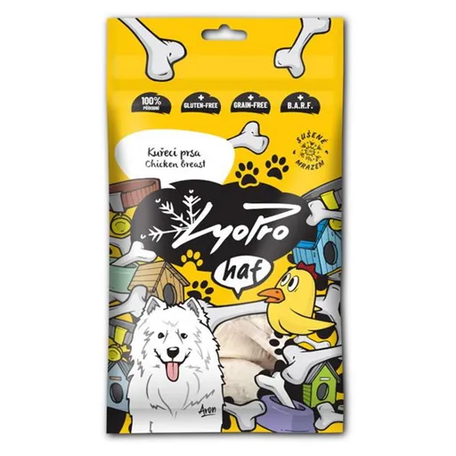 LYOPRO Mrazom sušené kuracie prsia pre psov 50 g
