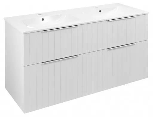 SAPHO - CIRASA STRIP umývadlová skrinka 118,4x64x46cm, biela matná CR121-3131S-21