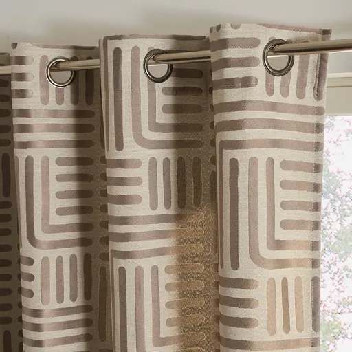 Žakárový záves s potlačou čiar
