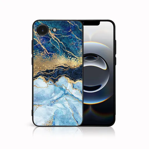 MY ART Ochranný kryt pre Apple iPhone 16e BLUE MARBLE (141)