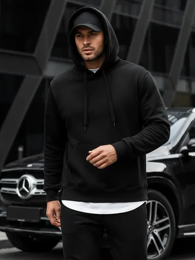 Čierna pánska mikina (bx2028)