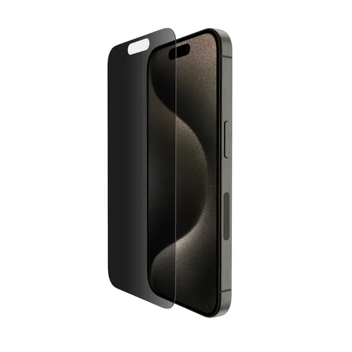 Belkin SCREENFORCE™ TemperedGlass Privacy Anti-Microbial ochranné privátne sklo pre iPhone 15 Pro