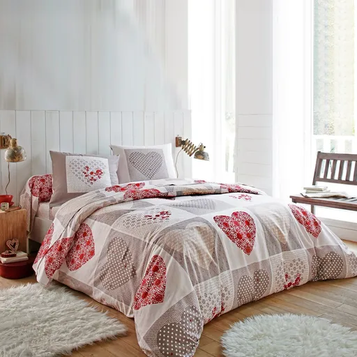 Posteľná bavlnená bielizeň Lovely s potlačou sŕdc