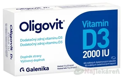 OLIGOVIT VITAMÍN D3 2000IU 60cps