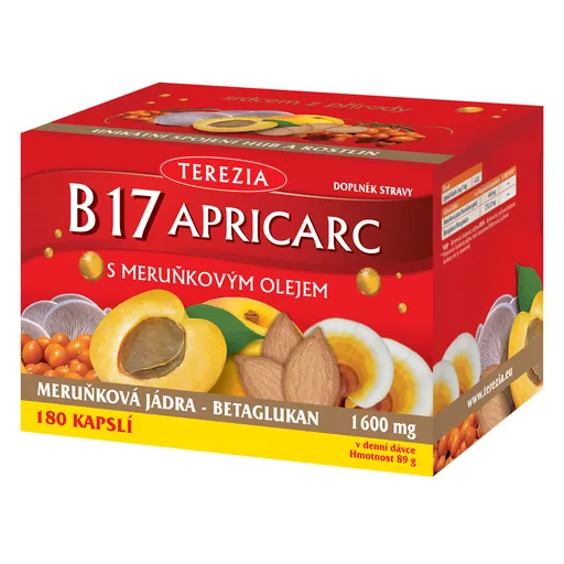 Terezia B17 Apricarc s marhuľovým olejom 180 kapsúl