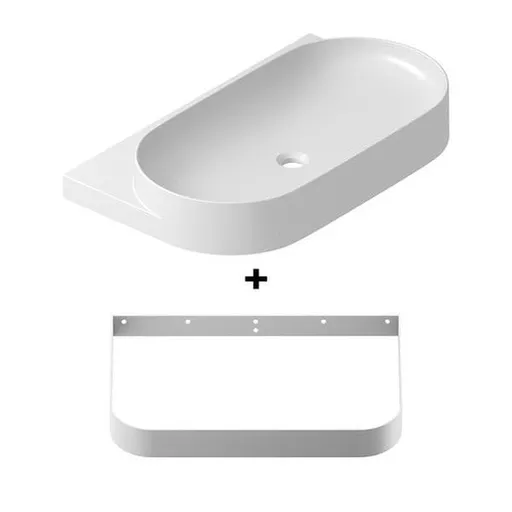 Ravak Yard konzola s umývadlom 80,5x12,5x50 cm biela X000001535