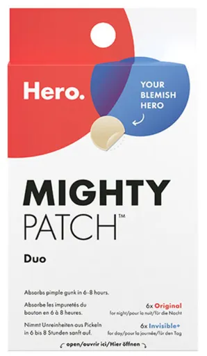 Hero. MIGHTY PATCH Duo hydrokoloidné náplasti Original 6ks + Invisible 6ks 12ks