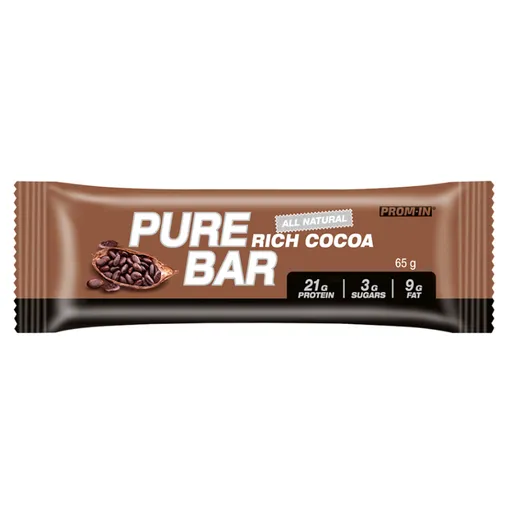 PROM-IN Essential Pure bar proteínová tyčinka natural kakao 65 g