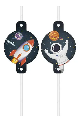 PROCOS Papierové slamky 4ks vesmír