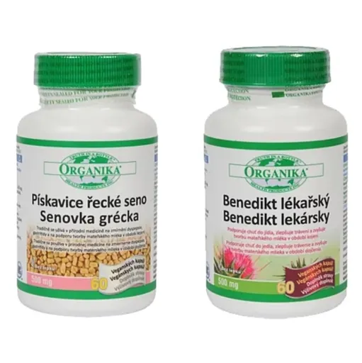 ORGANIKA Benedikt lekársky 500 mg 60 kapsúl + Senovka grécka 500 mg 60 kapsúl
