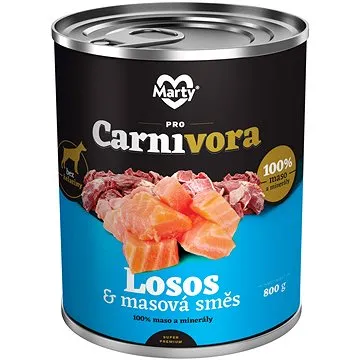 MARTY ProCarnivora pre psov losos + mäsová zmes 800 g (8595174340592)