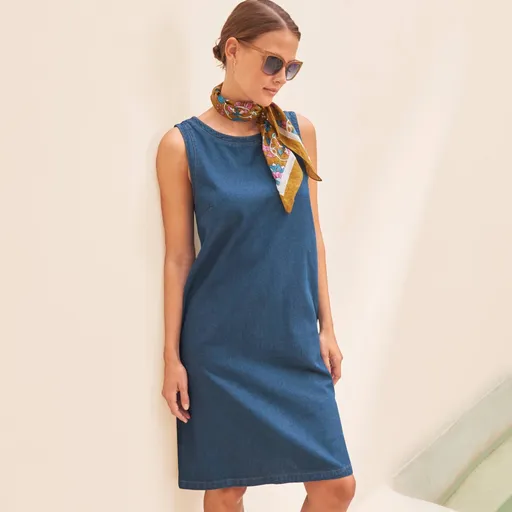 Krátke džínsové šaty_x005F_x000D_
		bez rukávov