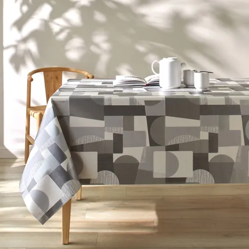 Voskovaný obrus s potlačou geometrických tvarov