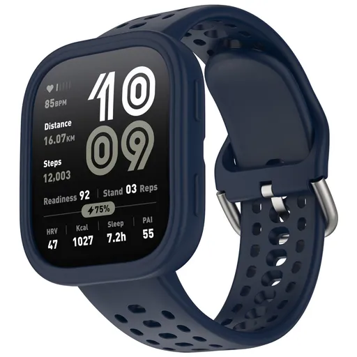PROTEMIO COVER SET Remienok + obal na hodinky Amazfit Bip 6 tmavomodrý