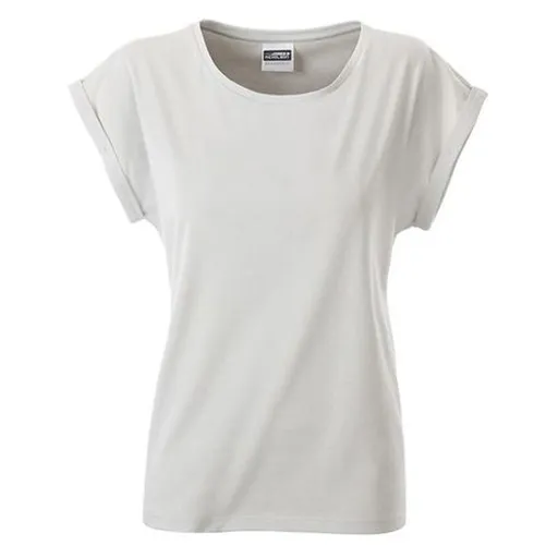 James & Nicholson (Daiber) Dámske ležérne tričko z biobavlny 8005 - Jemne šedá | L