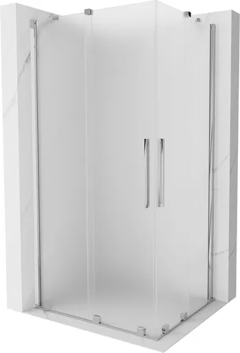 MEXEN/S - Velar Duo sprchovací kút, posuvné dvere 90 x 80, dekor, chróm 871-090-080-32-01