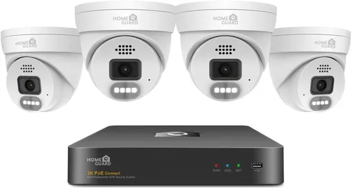 iGET HOMEGUARD HGNVK84804 - kamerový PoE set 2K NVR 8CH + 4x vonkajšia kamera so zvukom