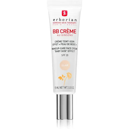 Erborian BB Cream tónovací krém pre dokonalý vzhľad pleti SPF 20 malé balenie odtieň Clair 15 ml