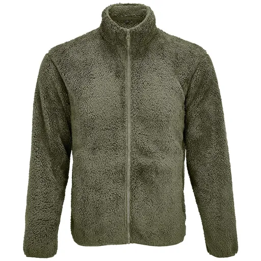 SOL'S Fleecová huňatá mikina Finch - Army | M