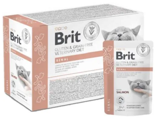 Brit VD Gluten & Grain-Free Cat Pouch Fillets in Gravy Renal kapsičky pre mačky 12x85g