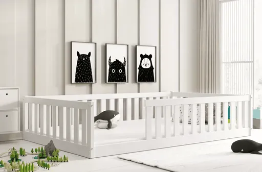 BMS Detská jednolôžková posteľ BELLA SIMA | 120 x 200 cm Farba: Biela