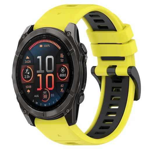 SPORTY Vymeniteľný silikónový remienok Garmin Fenix 8 47mm žltý