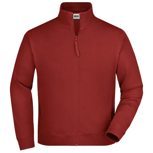 James & Nicholson (Daiber) Pánska mikina na zips bez kapucne JN058 - Vínová | S