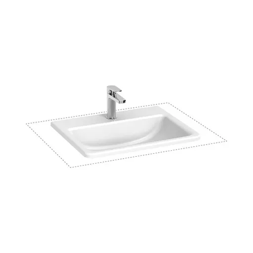 Jika Cubito zápustné umývadlo 56x44 cm otvor pre batériu uprostred H8189630001301