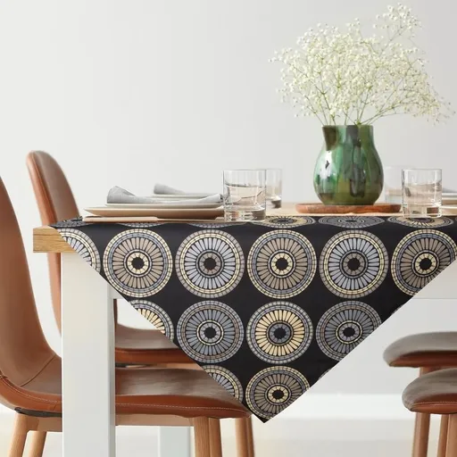 ArtFir Záhradný obrus GARDEN 19D | čierna/béžová 85 x 85 cm