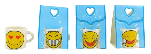 MAKRO - Hrnček úsmev 4x4cm rôzne motívy