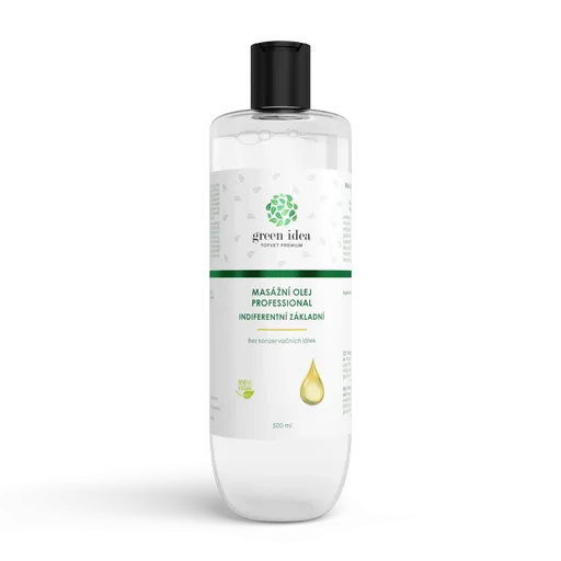 Indiferentný masážny olej – základná báza 500 ml – Green idea