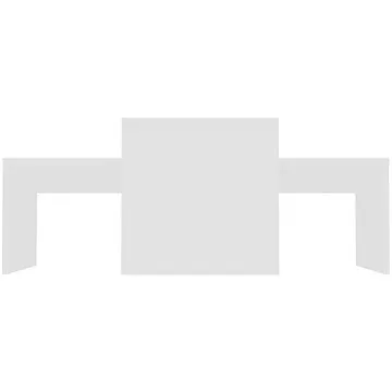 Súprava konferenčných stolíkov, biela, 100 x 48 x 40 cm, drevotrieska (802912)