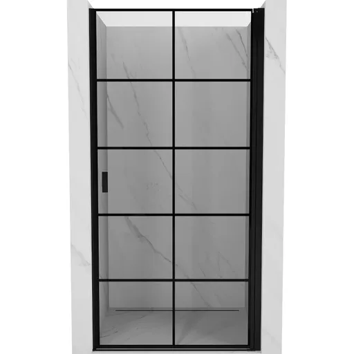 MEXEN - MIST dverná časť (1d) 90x200 cm 6mm čierna, dekor, pravé 8A2-090-000-70-77-P