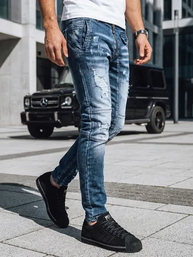 Trendové granátové džínsy