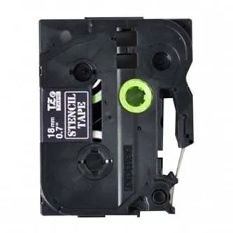 Brother STE-141, 18mm x 3m, čierna, originální kazeta s páskou Stencil