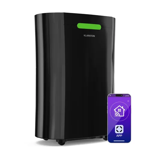 Klarstein AeroDry Smart 12 odvlhčovač vzduchu, 12 l/deň, 25-30m², senzor vlhkosti, ovládanie pomocou aplikácie, 135 m³/h
