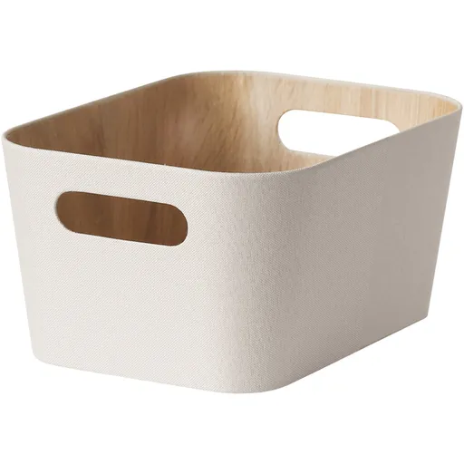 Kitchisimo Set 2 úložných košíkov 31 × 23 × 16 cm, krémová, L