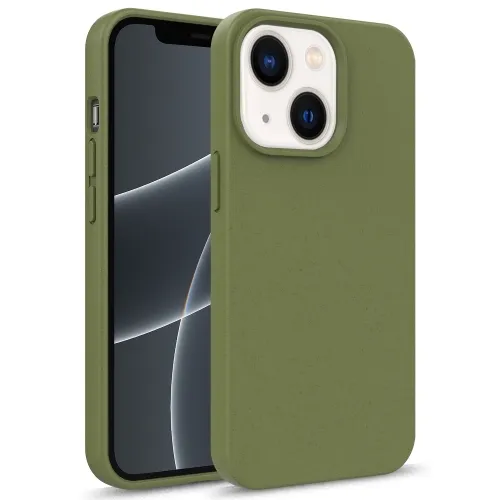 ECO RUBBER Ochranný obal Apple iPhone 15 Plus tmavozelený