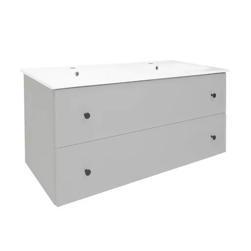 Kúpeľňová skrinka s umývadlom Naturel Forli 120x53x46 cm v šedej farbe mat FORLI120GMU